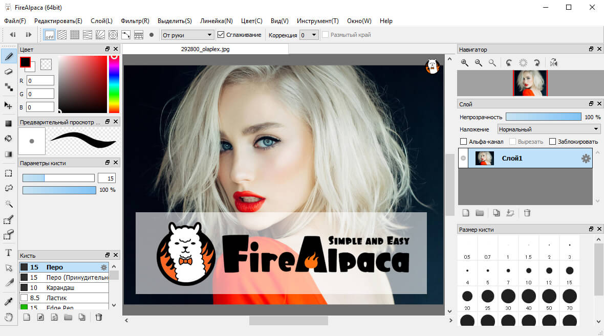 FireAlpaca (скриншот, фото)